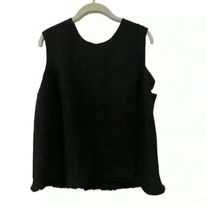 Victoria Beckham for Target Black Fringe Plus Blouse Size 2X